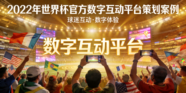 2022年世界杯官方数字互动平台策划案例封面 - 球迷在球场欢呼